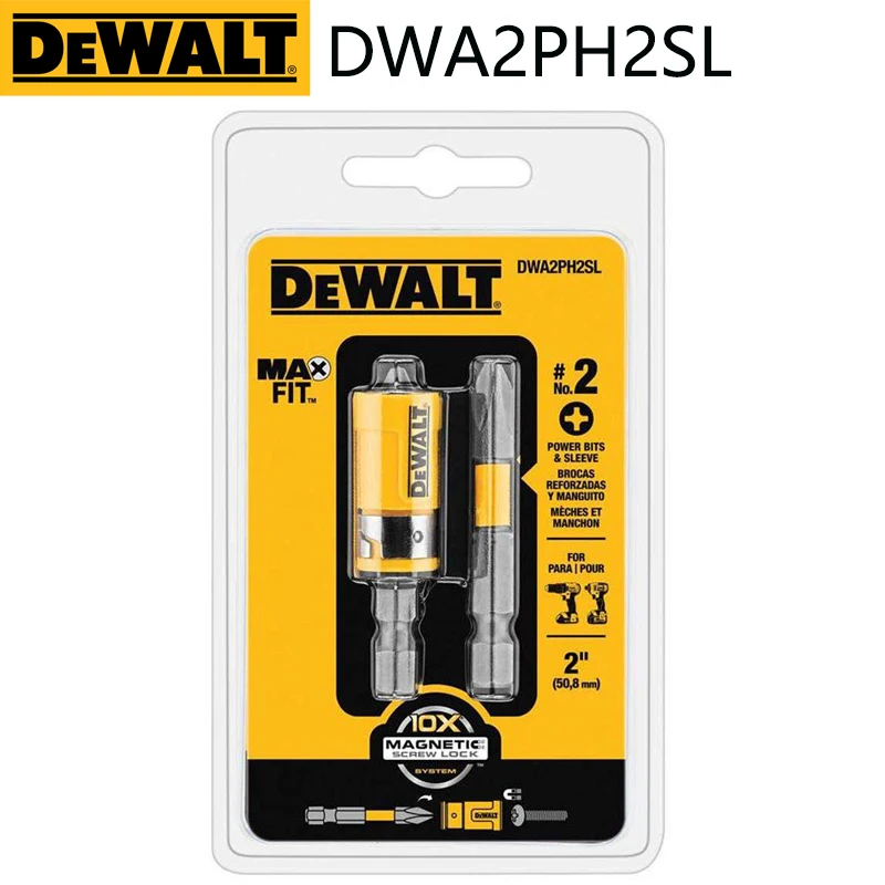 DEWALT Tool Accessories DWA2PH2SL Phillips #2 Sleeve Set Original XCP3 Steel 3PK Drill Driver Bit