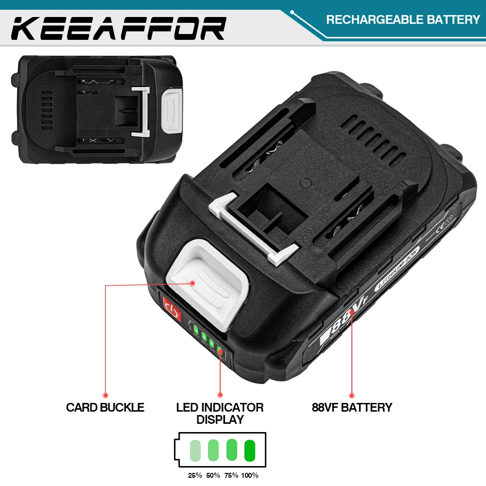 KEEAFFOR 22500mAh 15000mAh 7500mAh Rechargeable Lithium Ion Battery For Makita Electric Wrench Power Tools 18V Battery