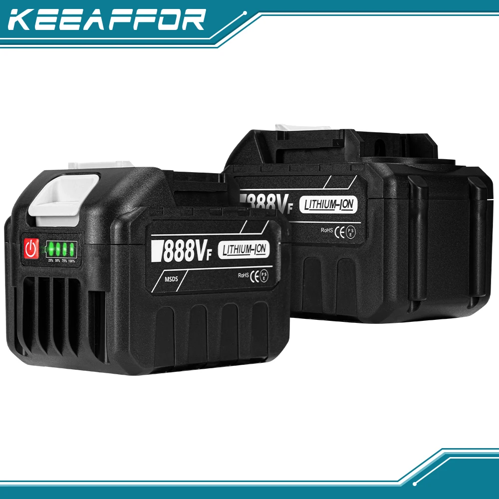 KEEAFFOR 22500mAh 15000mAh 7500mAh Rechargeable Lithium Ion Battery For Makita Electric Wrench Power Tools 18V Battery