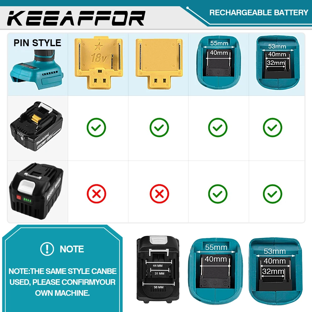 KEEAFFOR 22500mAh 15000mAh 7500mAh Rechargeable Lithium Ion Battery For Makita Electric Wrench Power Tools 18V Battery