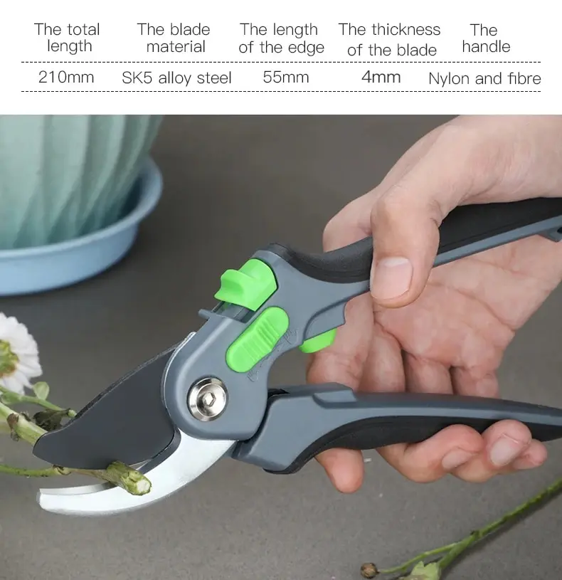 AIRAJ Industrial Grade Pruning Shears Are Labor-Saving Gardening Tools With Sharp, Durable, And Non Slip Scissors