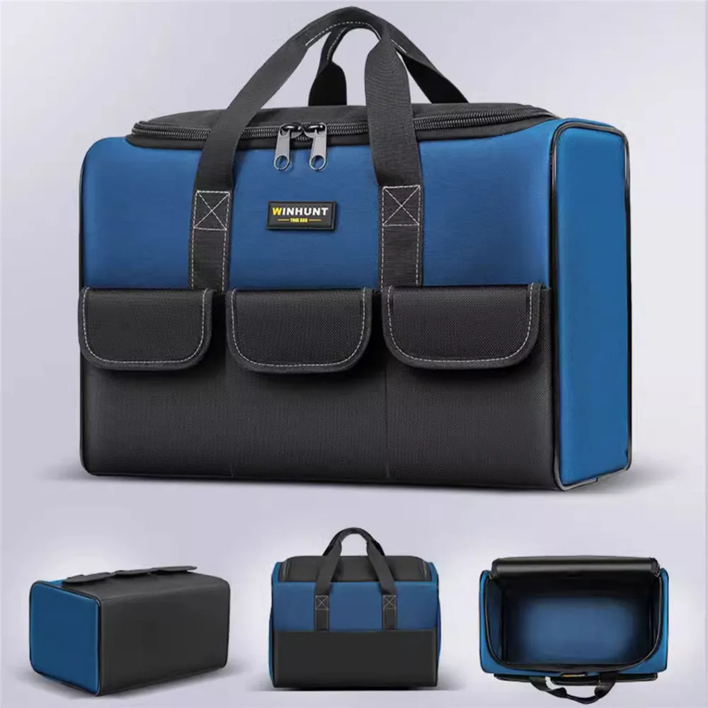 New Tool Bag With 30% More Capacity Waterproof Multi Pockets Tool Organizer Tool Pouch for Electrician Tools