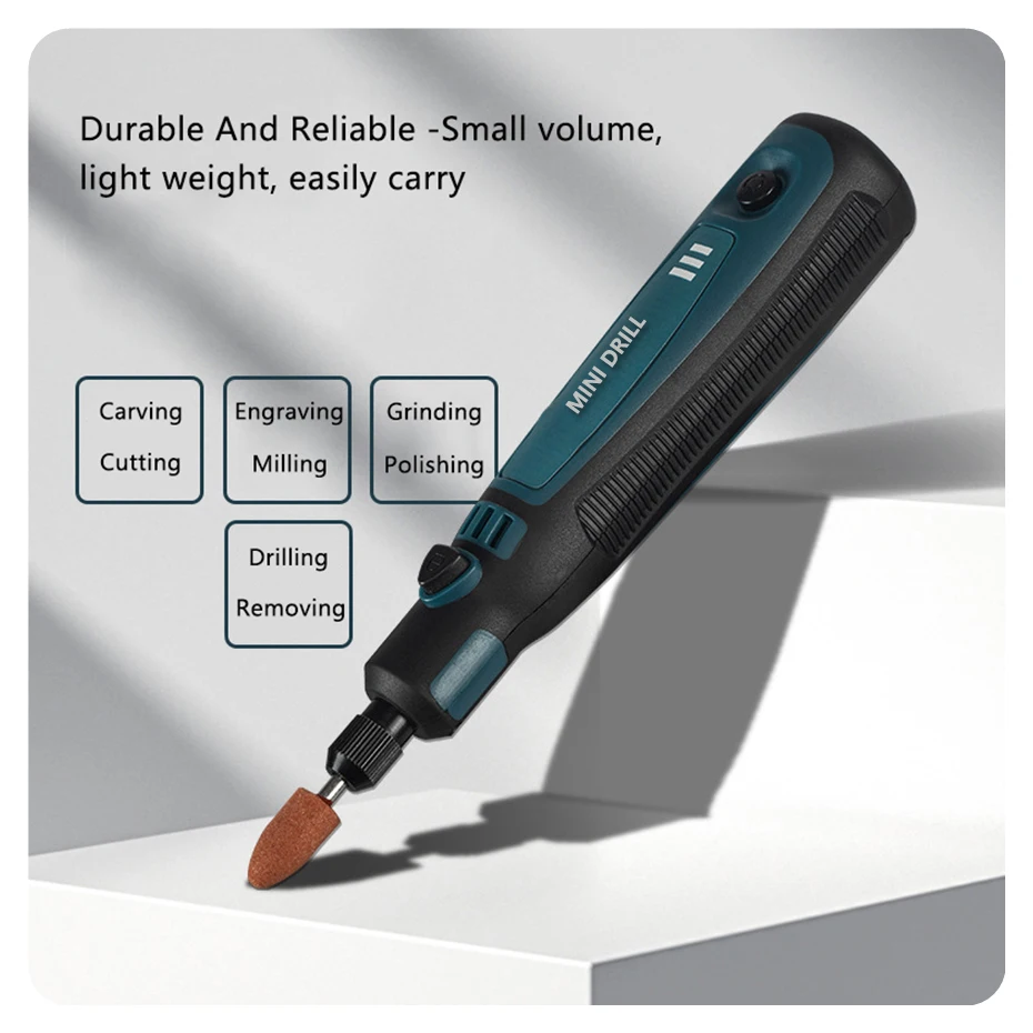 DONUMEH Cordless Electric Drill Grinder Dremel Rotary Tool Rechargeable Battery Woodworking Engraving 3 Speed Mini Engraver pen