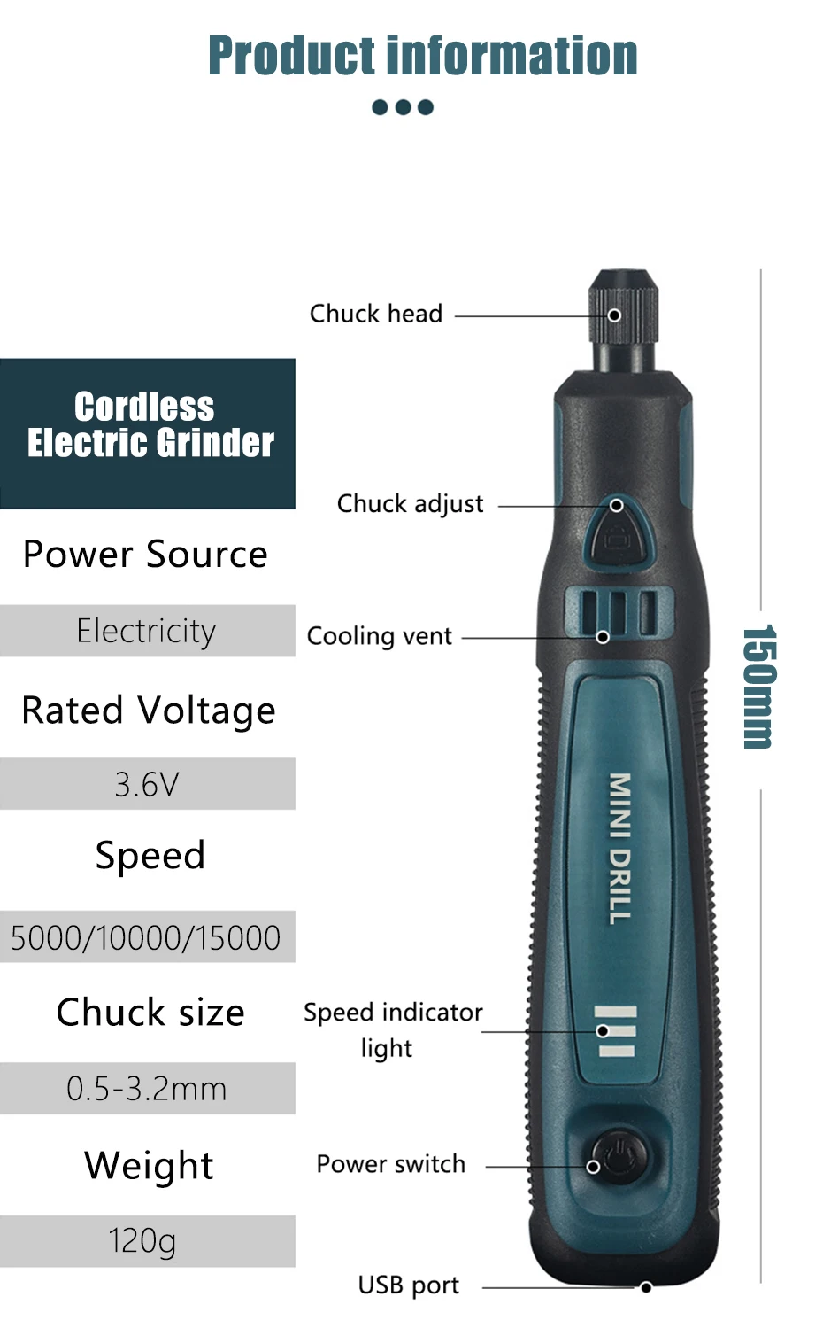 DONUMEH Cordless Electric Drill Grinder Dremel Rotary Tool Rechargeable Battery Woodworking Engraving 3 Speed Mini Engraver pen