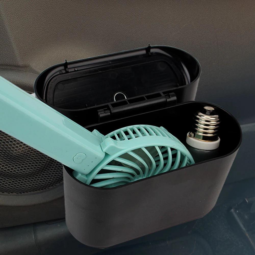 1L Car Interior Storage Case Trash Bin Push Can Mini Tray Dustbin Garbage Box Door Seat Clip Stand Holder Automotive Accessories